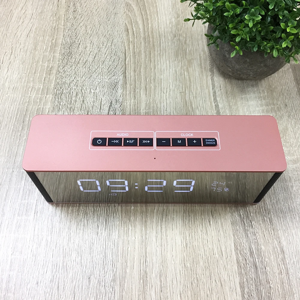 Portable Bluetooth Speaker 10W Kalonki with LED Display FM Radio Alarm Clock Mic HIFI Mini Wireless Stereo Soundbar for Computer (10)