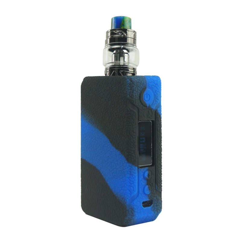 Чехол с текстурой для VooPoo Drag 2 177W TC Box Mod, защитный силиконовый чехол-накладка, подходит для VooPoo Drag 2 177 shield - Цвет: black blue