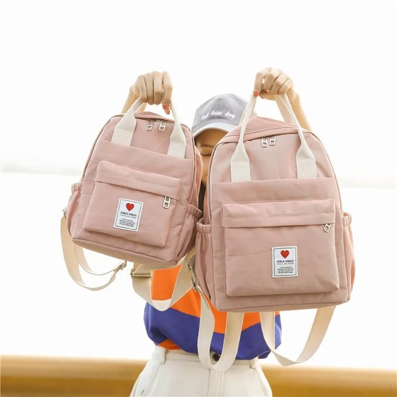 

2019 Women Canvas Backpacks School Bags For Teenager Girls Student Small Cute School Backpacks College Travel Book Bags Rucksack