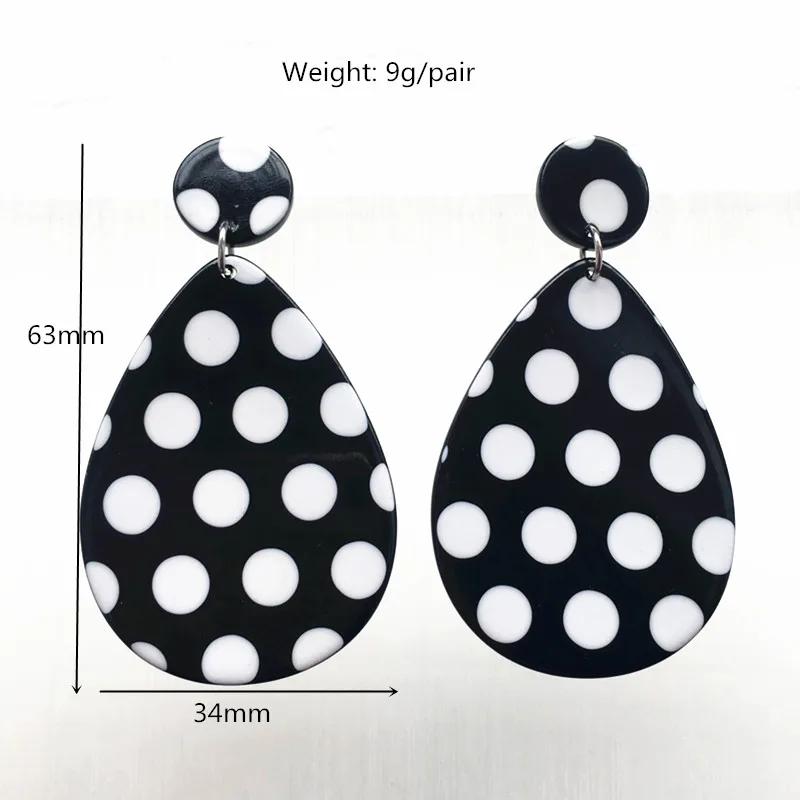 UJBOX-Korean-Retro-Acrylic-Earrings-Women-Water-Drop-Earrings-Geometric-Rectangular-Round-Black-White-Spot-Resin (3)