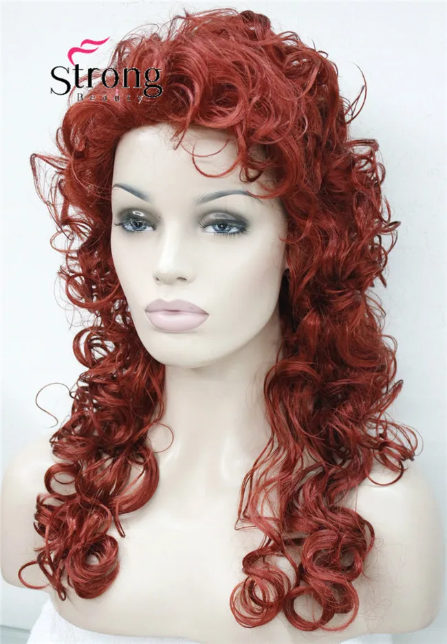 E-ROX+5 137 2016 New Fashion women's full wigs Dark red loose curly 60cm long synthetic wig #137 (3)