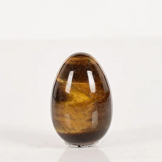 Jeaxi 4 размера непросверленный нефритовый яйцо камень тигровый глаз Сфера натуральный Кристальный массаж лечение шара резные фигурки камни для массажа - Цвет: 30X20 MM