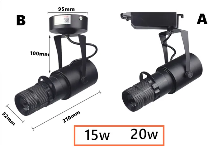 Square Aperture COB Spotlight Background LED Track Light Lamp KTV Bar Restaurant Cafe Museum Zoom Light 3w 7w 10w 15w 20w led spotlights indoor