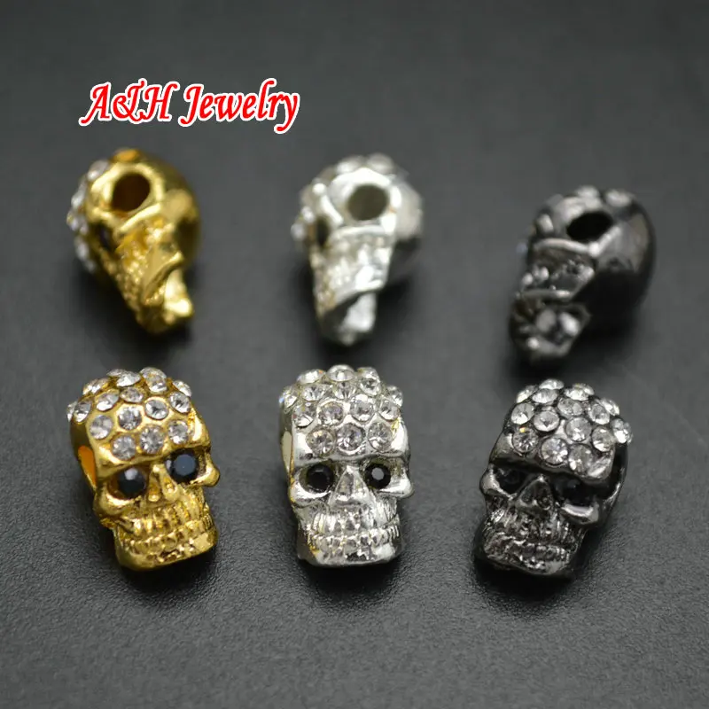 Бусины в форме черепа с отверстием 2 мм 20 шт.|beads 2mm|skull head beadscz beads |