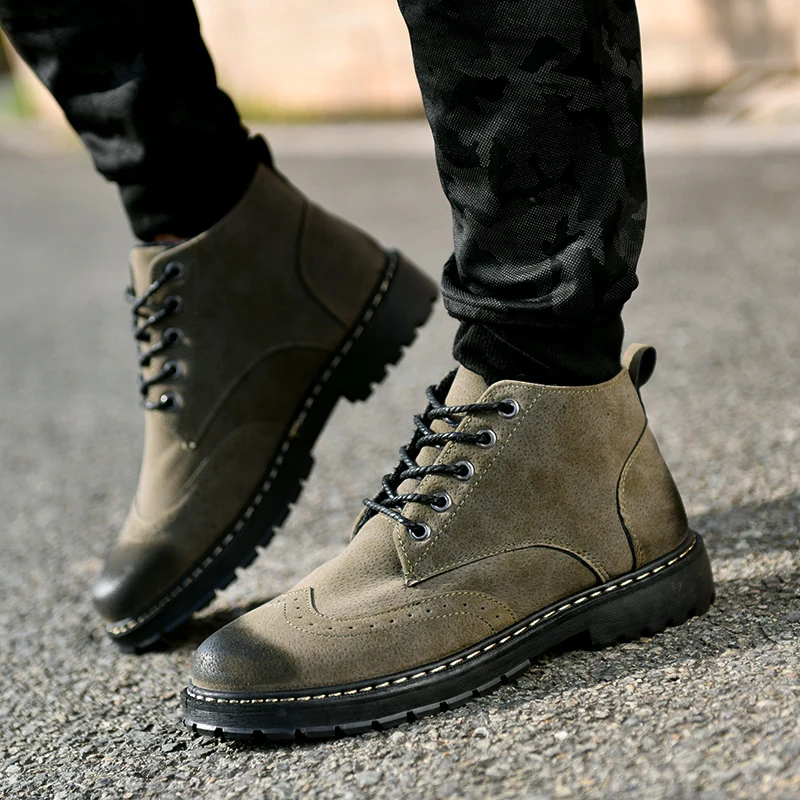 

LettBao 2018 Winter Shoes Men Warm Fur Plush Men Boots PU Leather Boots Men Fashion Timber Land Boots Zapatos De Hombre