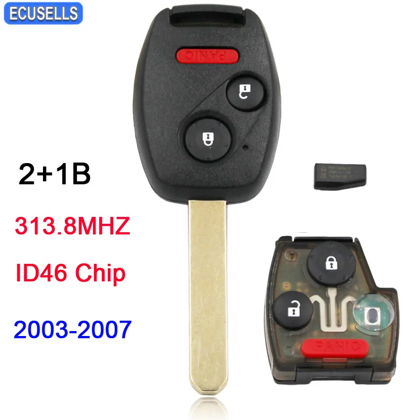 New Replacement 2+1/3 Button Remote Smart Car Key Full Complete Key 313