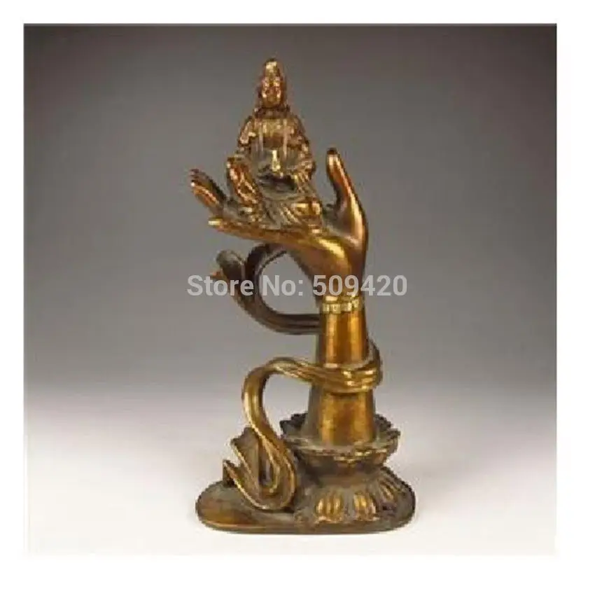 

Chinese Bronze Statue- Kwan-yin & Buddha Palm NR