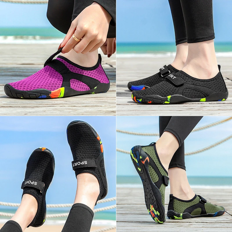 Летняя мужская водонепроницаемая обувь быстросохнущие женские дышащие не скользящие кроссовки для плавания пляжные спортивные мужские туфли унисекс