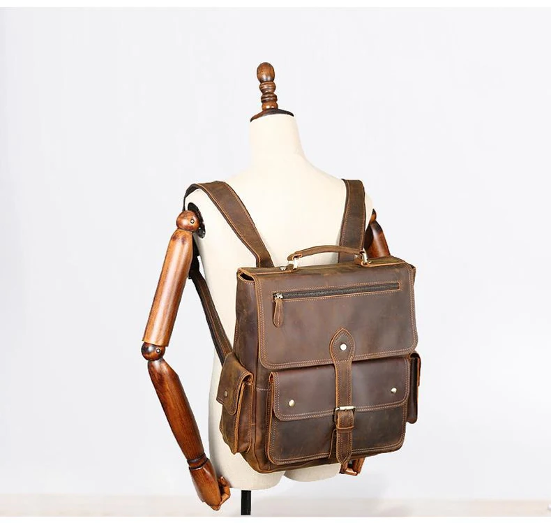 Мужской Противоугонный рюкзак из натуральной кожи мужской рюкзак для путешествий сумка 2019 мужской рюкзак из воловьей кожи рюкзаки для