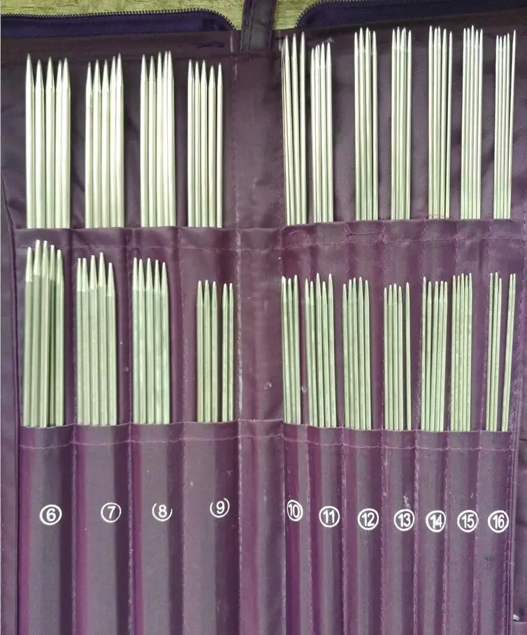 Гладкие прямые спицы из нержавеющей стали, круглые спицы, спицы для вязания крючком, набор для плетения «сделай сам», комплекты вязаных игл - Цвет: 5 round needles