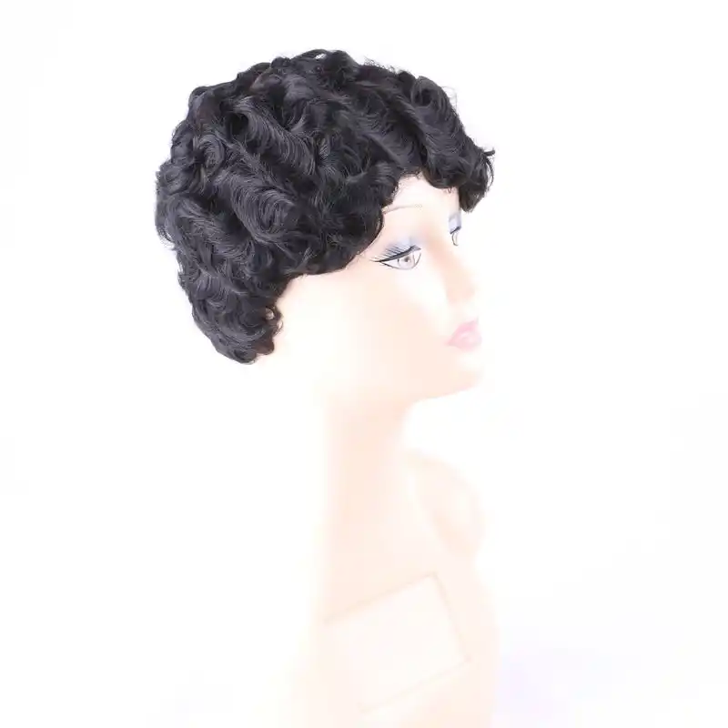 Luxury For Braiding 6inch Short Black Color Loose Deep Curly Heat