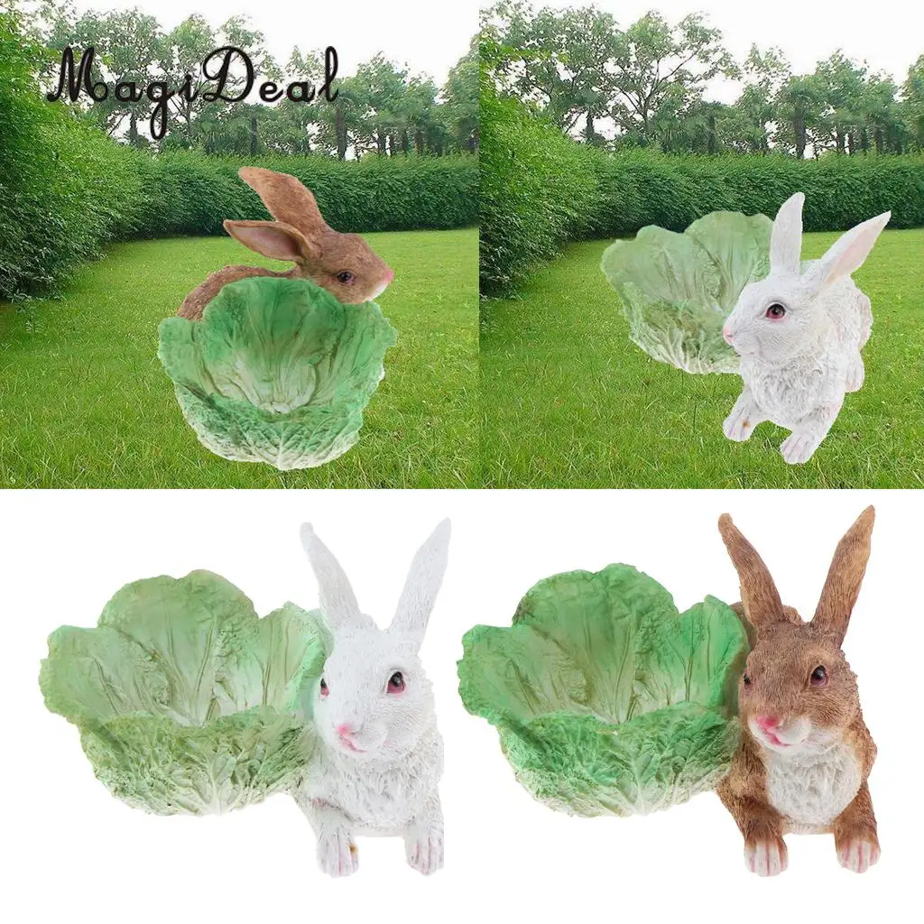 

MagiDeal Resin Lying Rabbit Animals Dollhouse DIY Micro Landscape Ornament Terrarium