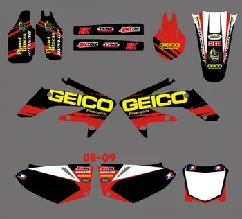 

New Style TEAM GRAPHICS&BACKGROUNDS DECALS STICKERS Kits for HONDA CRF250 CRF 250 CR 250 F CRF250R 2008 2009