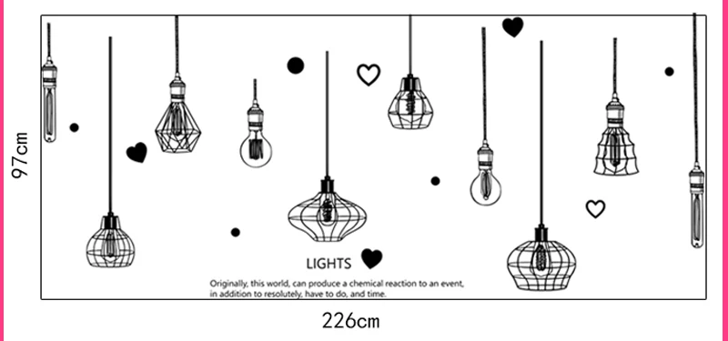 Большая люстра, настенные наклейки, креативный художественный светильник, лампа, домашний декор, сделай сам, виниловые фотообои, украшение для комнаты, для гостиной, спальни