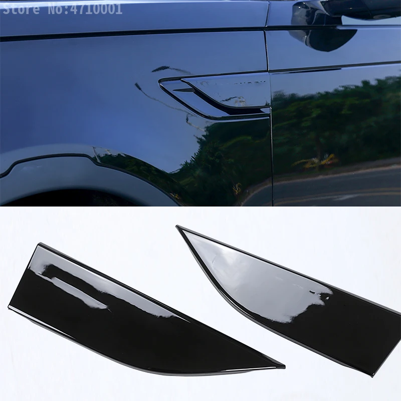 

Car ABS Piano black Side Air Fender Vent Trim for Land Rover Discovery 5 LR5 2017 2018 L462 Auto Accessories Replacement Parts