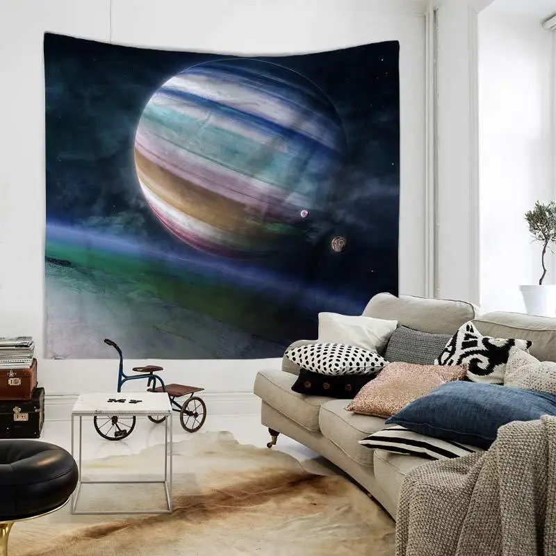 Zeegle Universe Stars Planet напечатанный гобелен для гостиной декор дивана покрытие стула