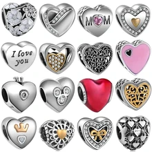 Серия Love для изготовления украшений вручную цветы diy Бусины Подходят pulseira pandora Браслет Подвески Серебро 925 berloque