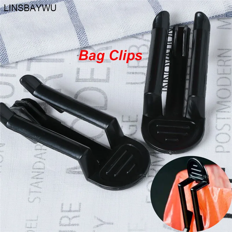 

LINSBAYWU Universal 2 Pcs/Set Home Office Garbage Can Waste Trash Bag Clips Fixed Clip Holder Household