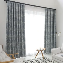 

Natural style 85% shading blackout curtain for living room or bedroom window