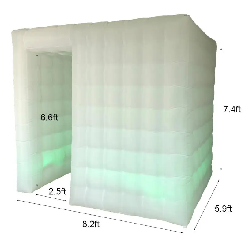 

Corner one door LED inflatable photobooth cube oxford buy a inflatable photo booth enclosure for party wedding outside or inside