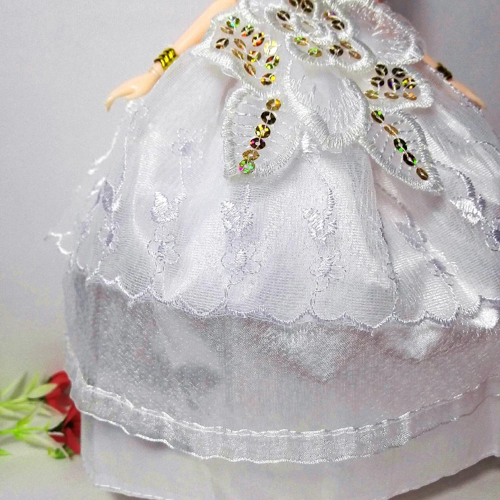 Princess Doll Wedding Dress Clothes Noble Party Gown For Barbie Doll Fashion Design Outfit Best Gift For Girl' Doll dollhouse Princess Doll Wedding Dress Clothes Noble Party Gown For Barbie Doll Fashion Design Outfit Best Gift For Girl' Doll dollhouse