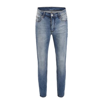 

High Quality Skinny Fit Stretch Denim Jeans Zipper Fly Vintage Biker Jeans