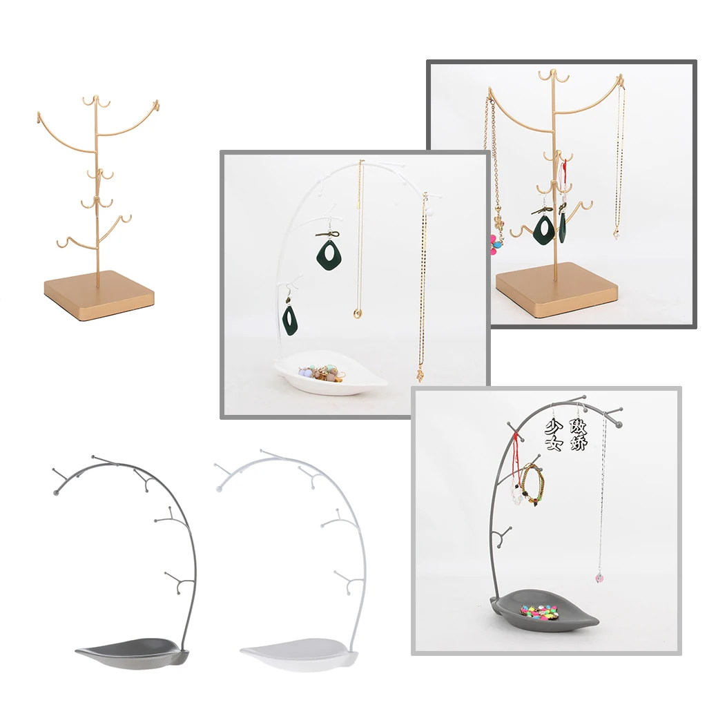 

Organizer Tree Stand Rack with Ring Dish Tray Vintage Home Display Jewelry FOR Home Business