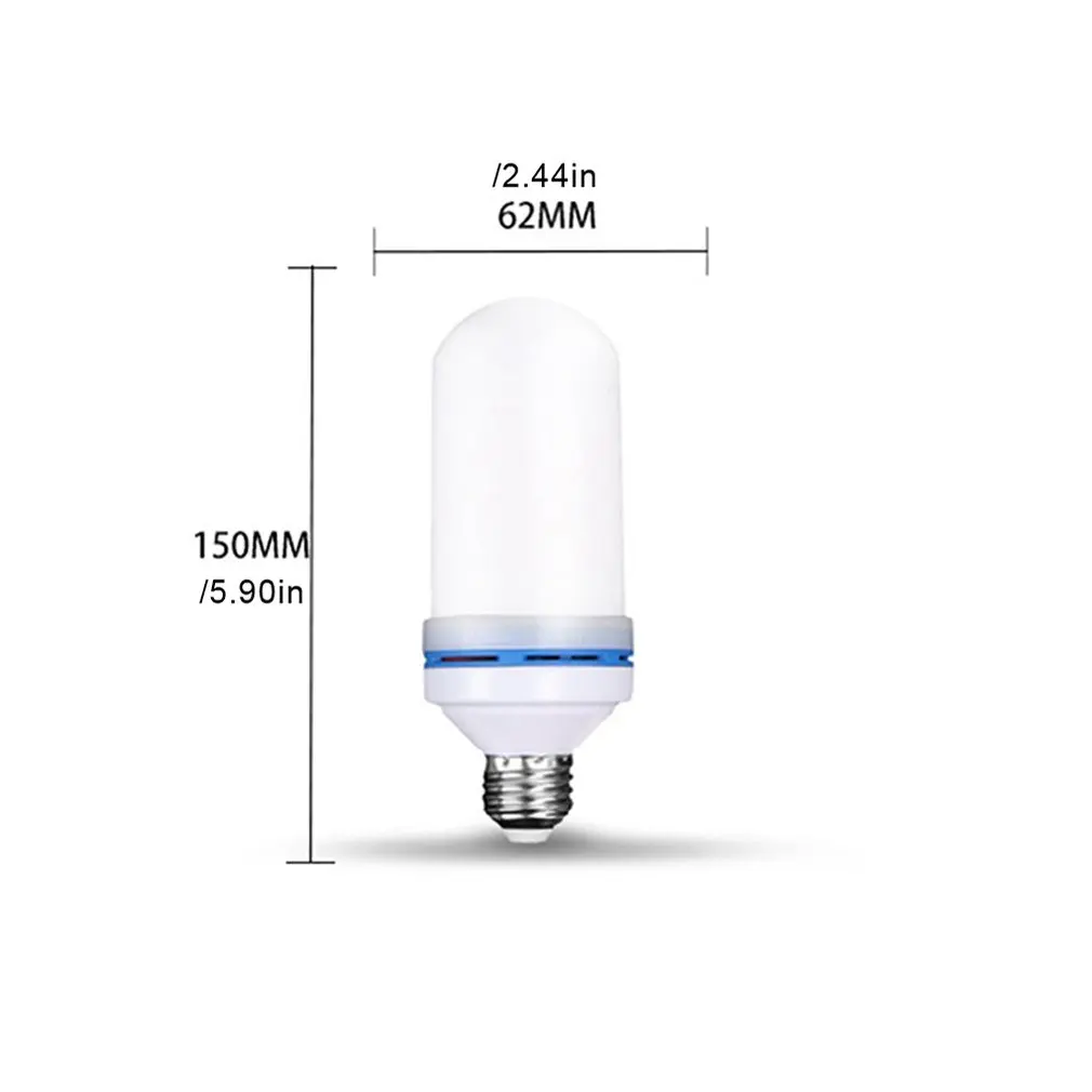 Эффект пламени E27 Светодиодный светильник мерцающий эмуляция огонь светодиодный настенный светильник декоративные огни без