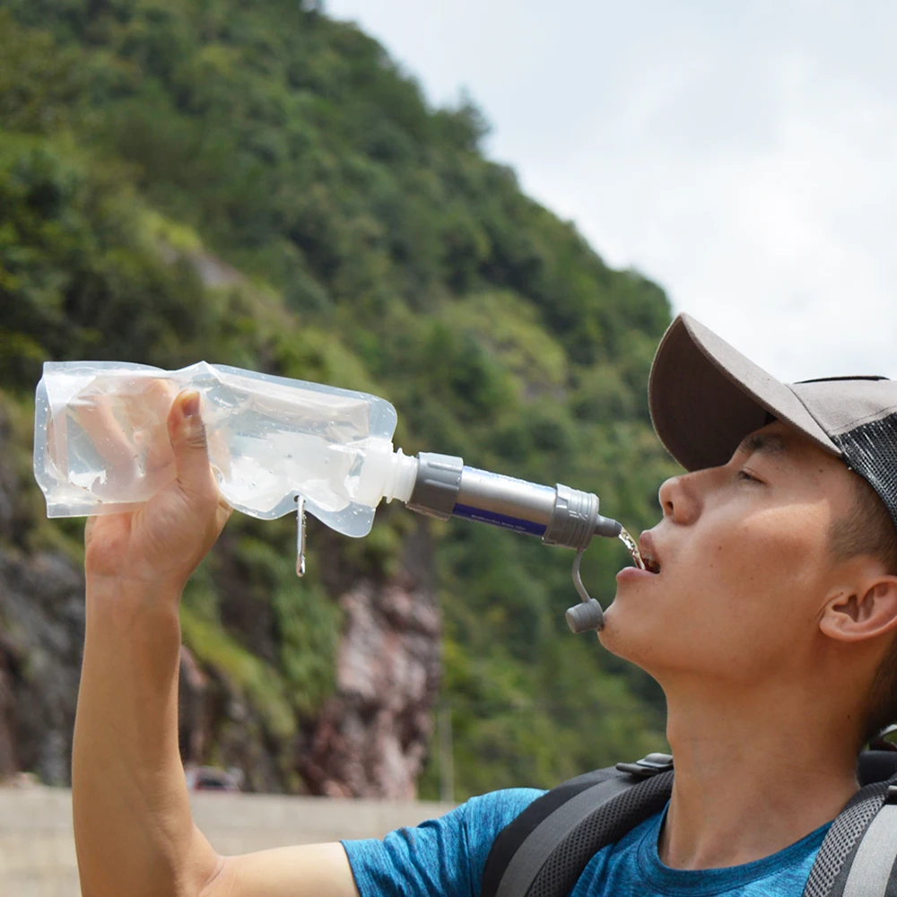 Открытый фильтр для выживания воды соломинки очиститель воды Кемпинг Туризм аварийный жизни выживания портативный очиститель фильтр для воды