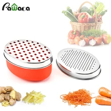 

4-IN-1 Stainless Steel Cheese Grater Zester Shredder with Storage Container for Veggie, Chocolate, Cheese, Kitchen Cutting Tools