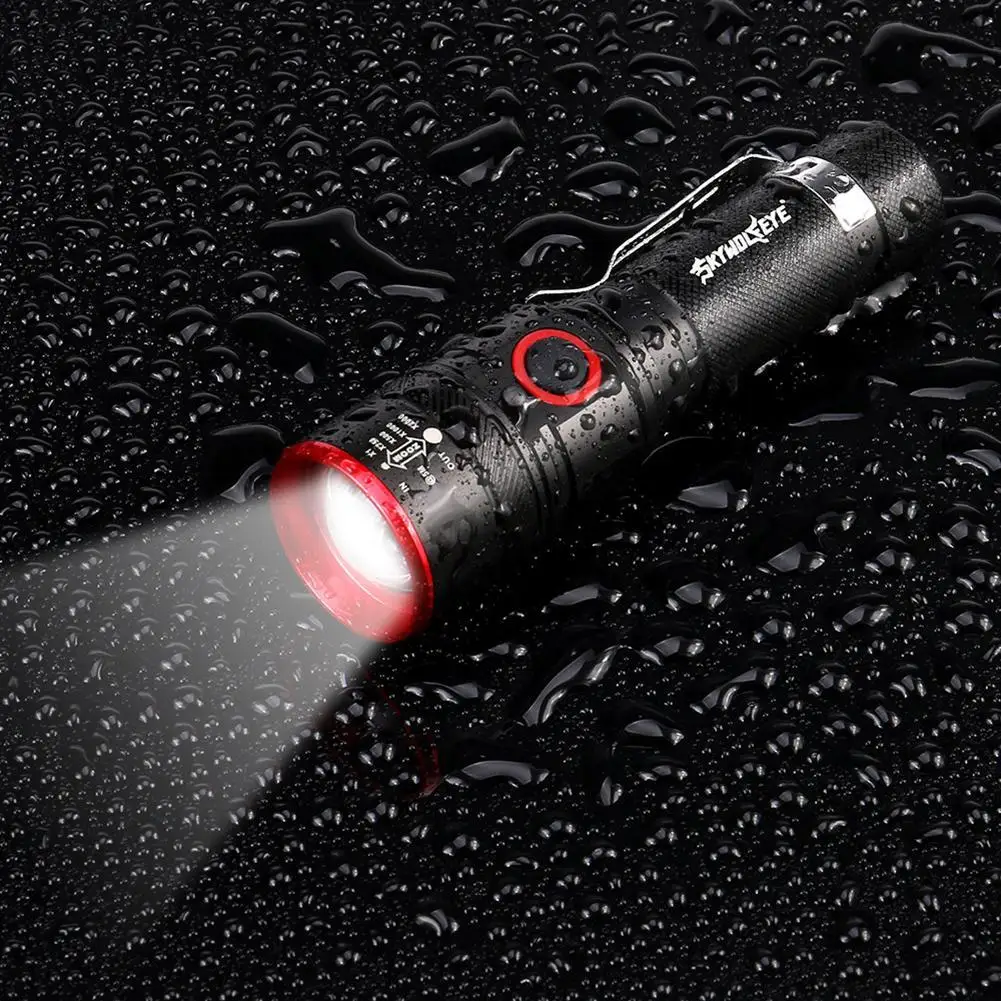 SKYWOLFEYE USB Rechargeable T6 LED Flashlight 2000 lumens Waterproof