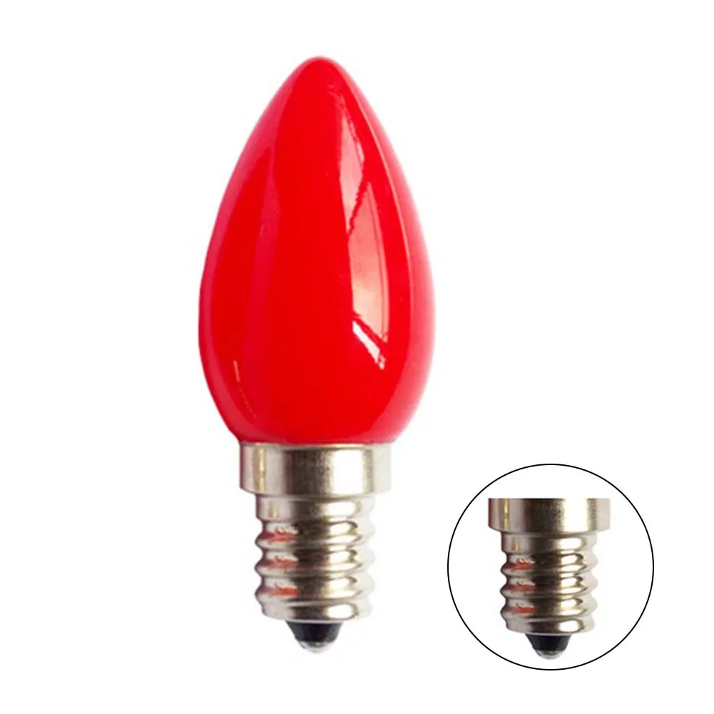 

LED energy saving candle light bulb 0.5W Led Candle Bulb E14 E27 220V spotlight crystal Lamp Home Lightfor the Buddha red