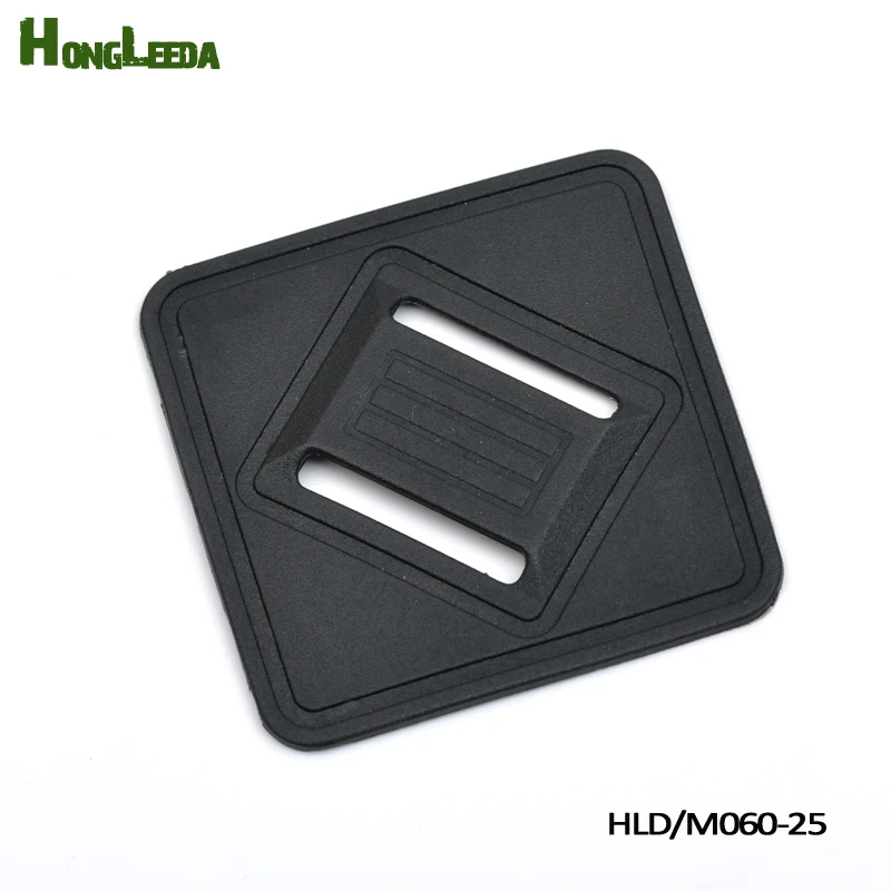 60pcs 1" 25mm Black Plastic silicon shoulder strap pad rubber pad for backpack webbing strap Belt Webbing Patches HLD/M060-25
