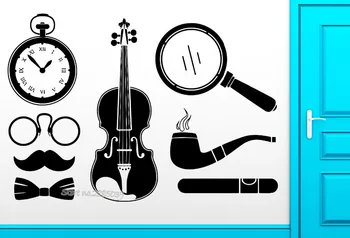 

Art Home Decor Wall Sticker Vinyl Decal Detective Sherlock Holmes Investigation Living Room Decorative Teens Bedroom Mural LA806
