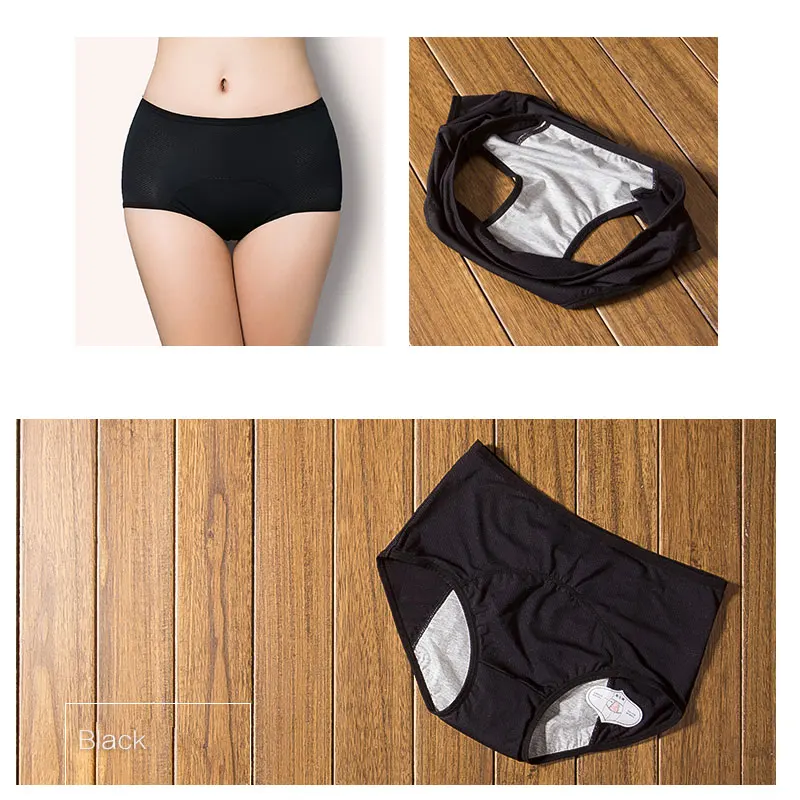 Meijunter Femmes Grande Taille Période Culottes Anti-Fuite Menstruelle Postpartum Slips Taille Haute Stretch Underwear