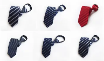 

Men's Simple Personality Unique Design Fashion Convenient Fast Zip Tie 8 Cm Wedding Groom Lazy Easy To Pull Decorative Tie