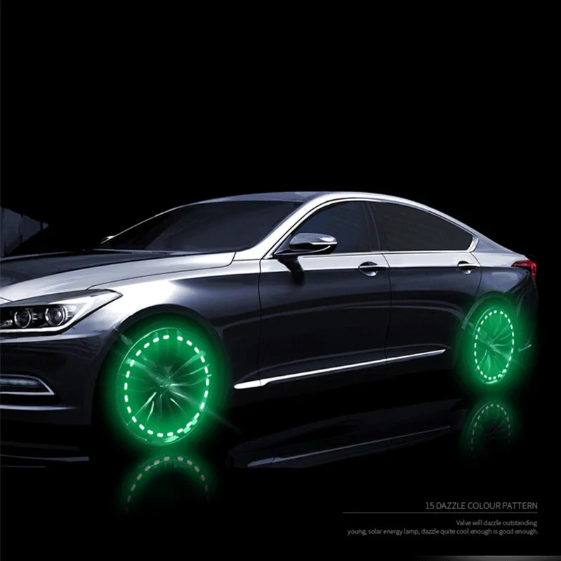 

Car-styling Solar Energy Decor Lamp Wind Fire Wheels Led Flash Tyre Light for Renault clio megane 2 3 captur logan kadjar laguna