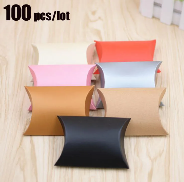 100 Pcs Cute Pillow Anti Scratch Box Sweet Boxes Wedding Party Favour