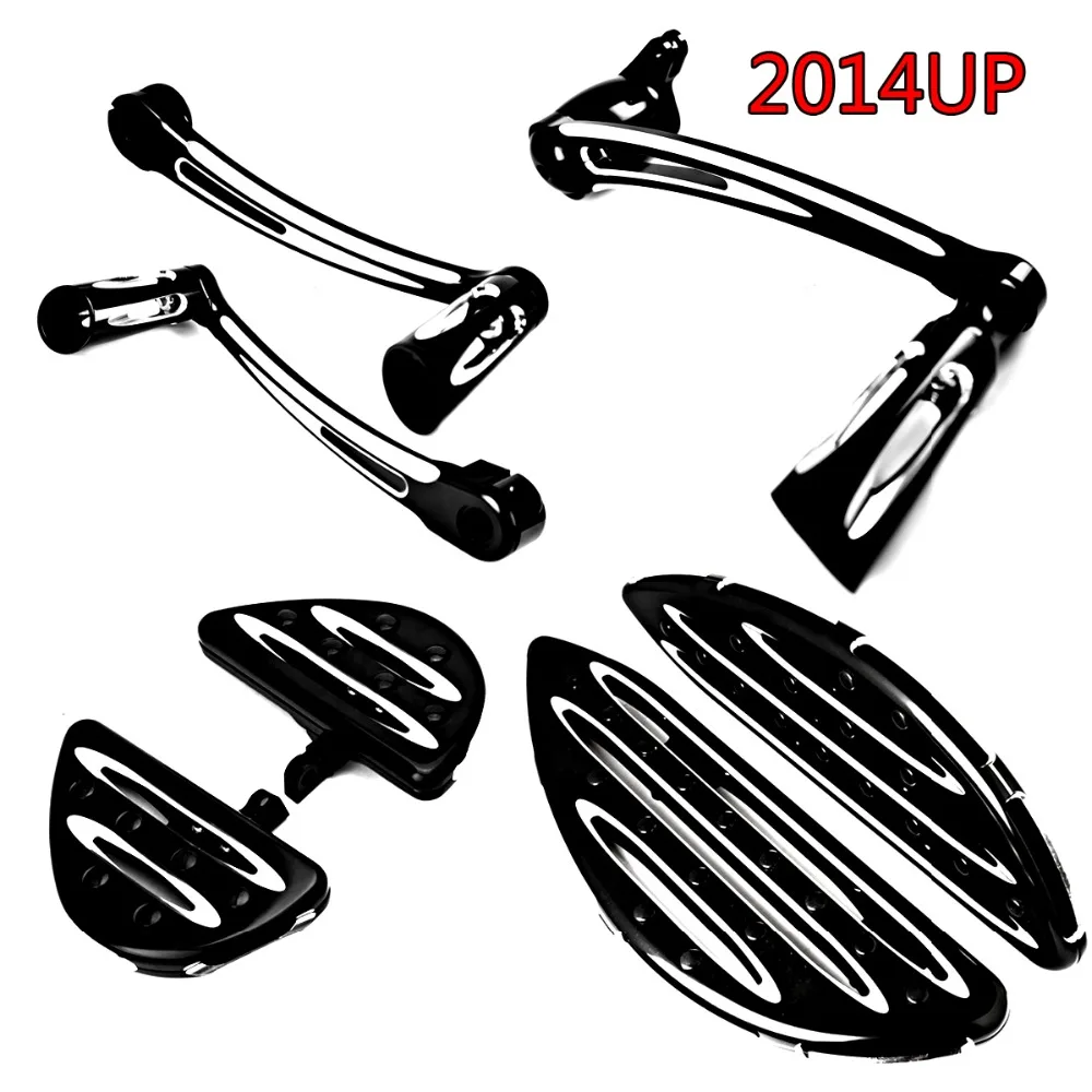 Shallow Cut Floorboards&shift Lever&brake Shift For Harley Touring Street Glide Flhx Flhr 2014