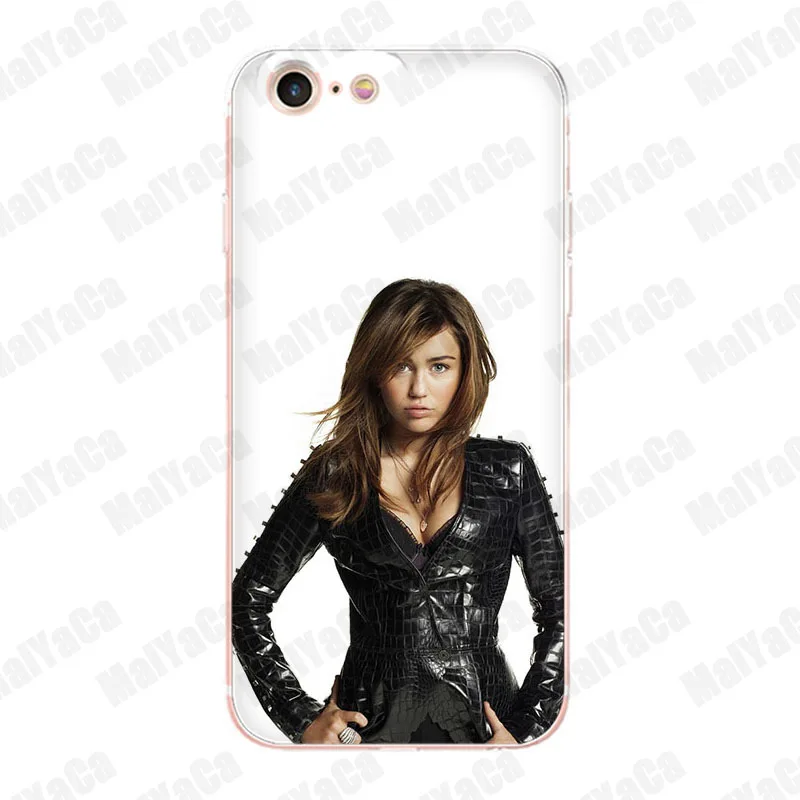 Мягкий резиновый чехол для телефона MaiYaCa Miley Cyrus с рисунком iPhone 8 7 6 6S Plus X 10 5 5S SE 5C 4