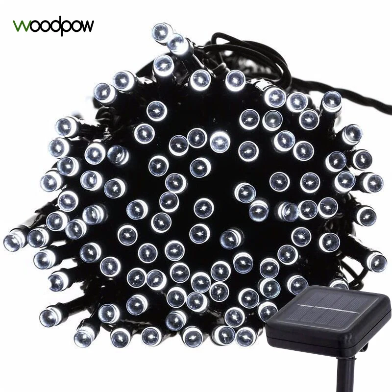 Woodpow F5 100-200LED Солнечная гирлянда Рождественская елка Сказочная лампа