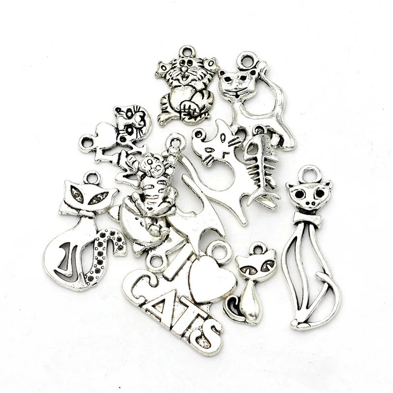 12 шт. искусственные украшения для рукоделия|charm pendant|cat charms pendantspendants for jewelry making |