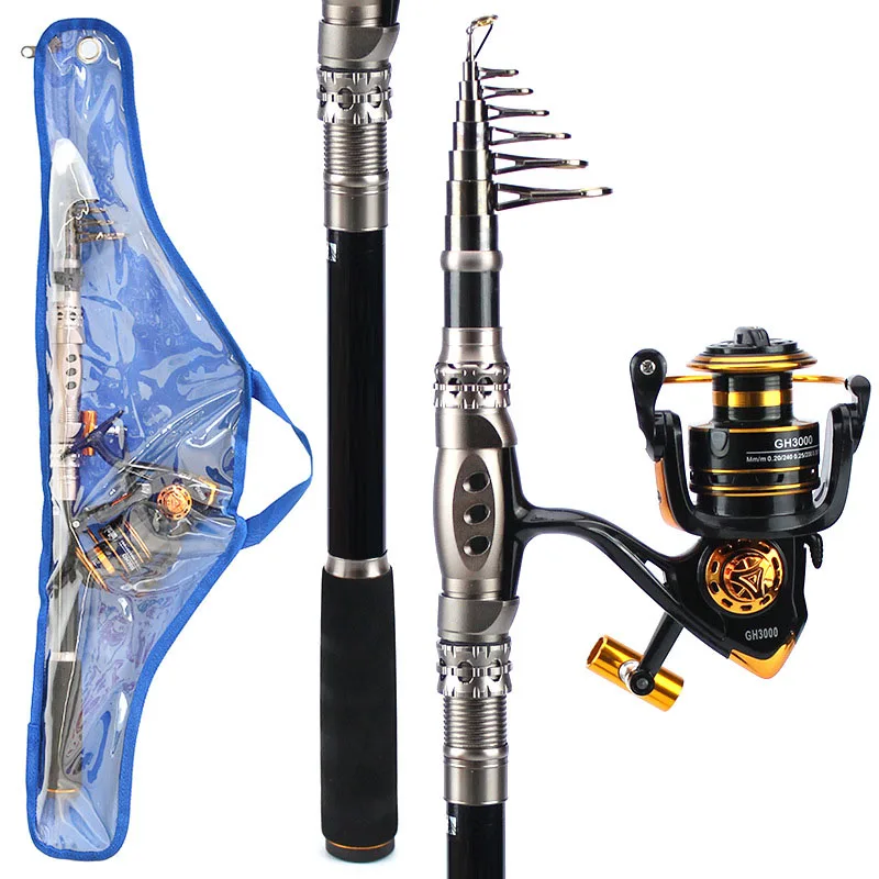 

1.8m-3.6m Telescopic Fishing Rod Combo 13BB Fishing Reel Wheel Portable Travel Fishing Rod Spinning Fishing Rod Combo B058