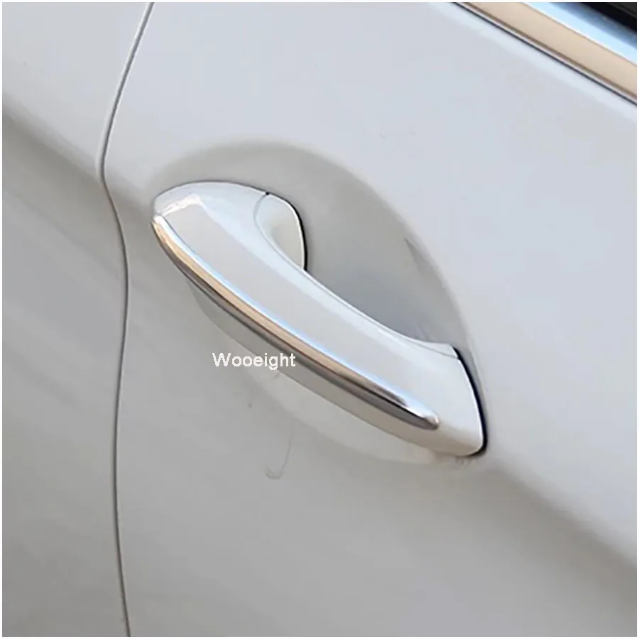 Wooeight 4Pcs Stainless Steel Exterior Door Handle Molding Trim Car Styling Strip For BMW 5 Series F10 F18 F11 2011-2017 (4)