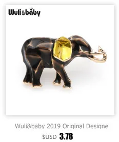 Wuli& Baby новые художественные Броши с лебедями для женщин и мужчин, металлическая коричневая эмалированная брошь в виде животного на булавке