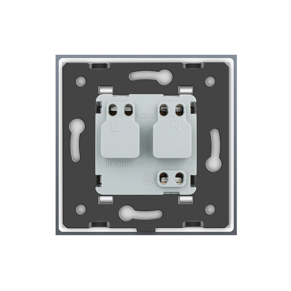Livolo-EU-Standard-Power-Socket-White-Crystal-Glass-Panel-AC-110-250V-16A-Wall-Power-Socket (3)