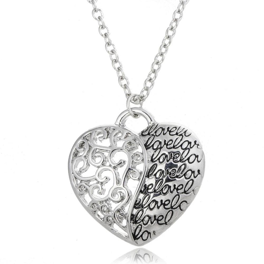 2015 Simple romantic half heart hollow out half dipped many love