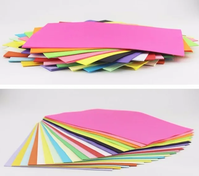 Papel de Cópia da Cor Papel de Impressão Folhas Multi-cor Papel Não Revestido 12 Cores Artesanal Origami 100 a4 80g 5 Papel p/ cópia
