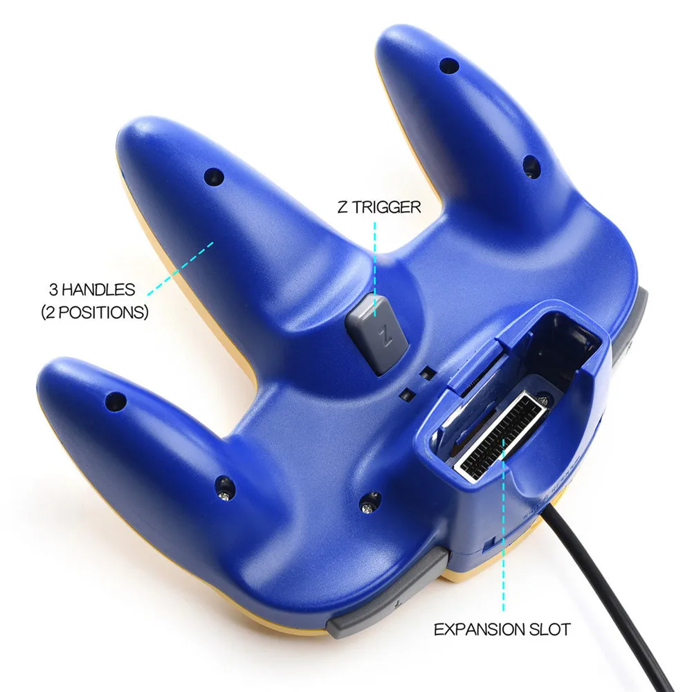 Retro N64 Game Controller Long Wired Gamepad for Classic 64 System joypad joystick  (5)
