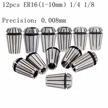 12pcs ER16 1-10MM1/4 1/8 High Precision Engraving Machine Chuck CNC Machine Tool Machining Parts Chuck Precision 0.008mm 12pcs ER16 1-10MM1/4 1/8 High Precision Engraving Machine Chuck CNC Machine Tool Machining Parts Chuck Precision 0.008mm